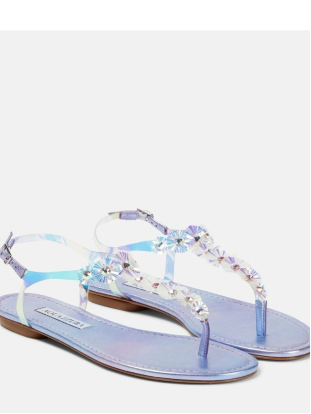 Aquazzura Meteorite embellished PVC sandals Size 36